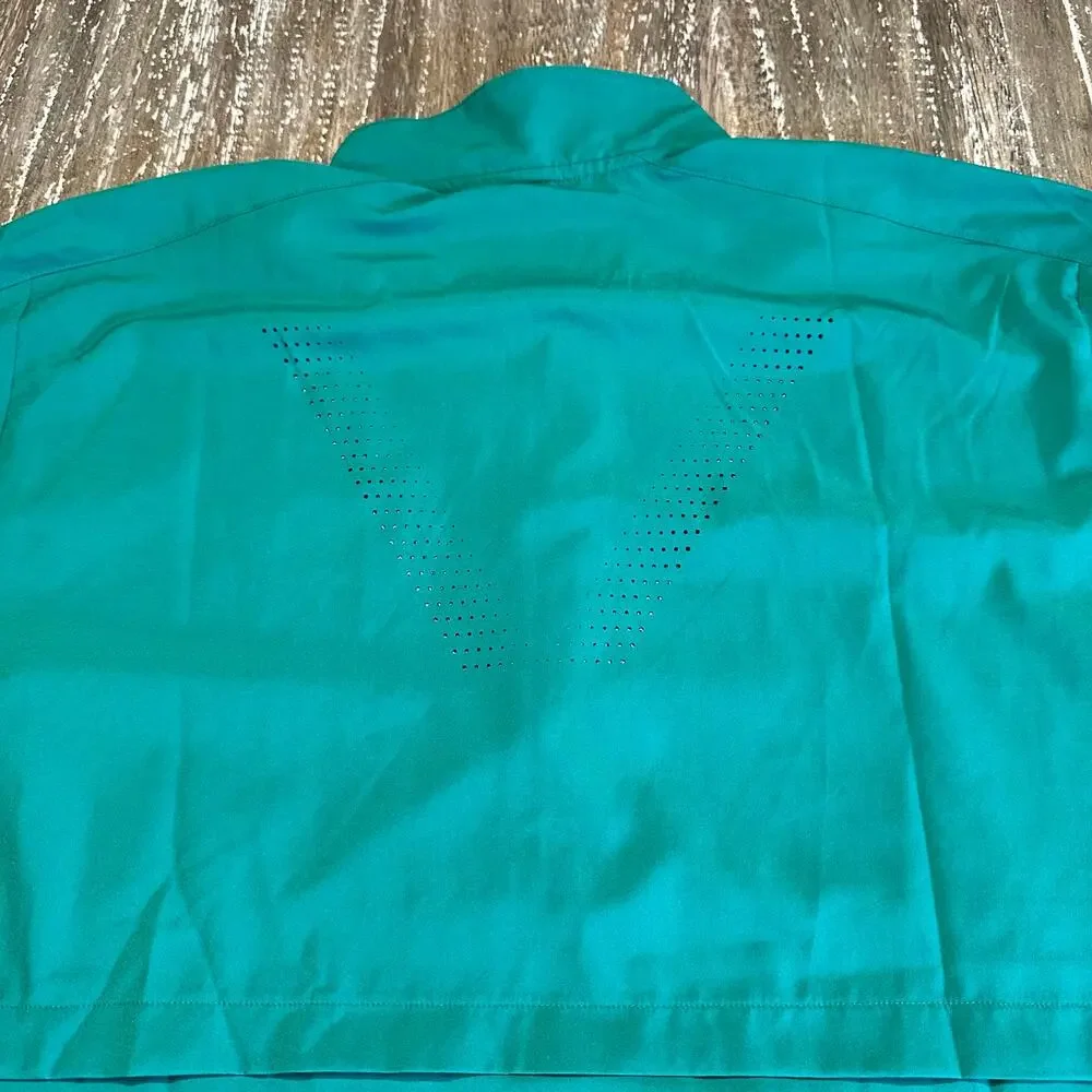 Adidas Dallas Stars NHL 1/4 Zip Pullover Windbreaker Jacket Green Men’s Size L